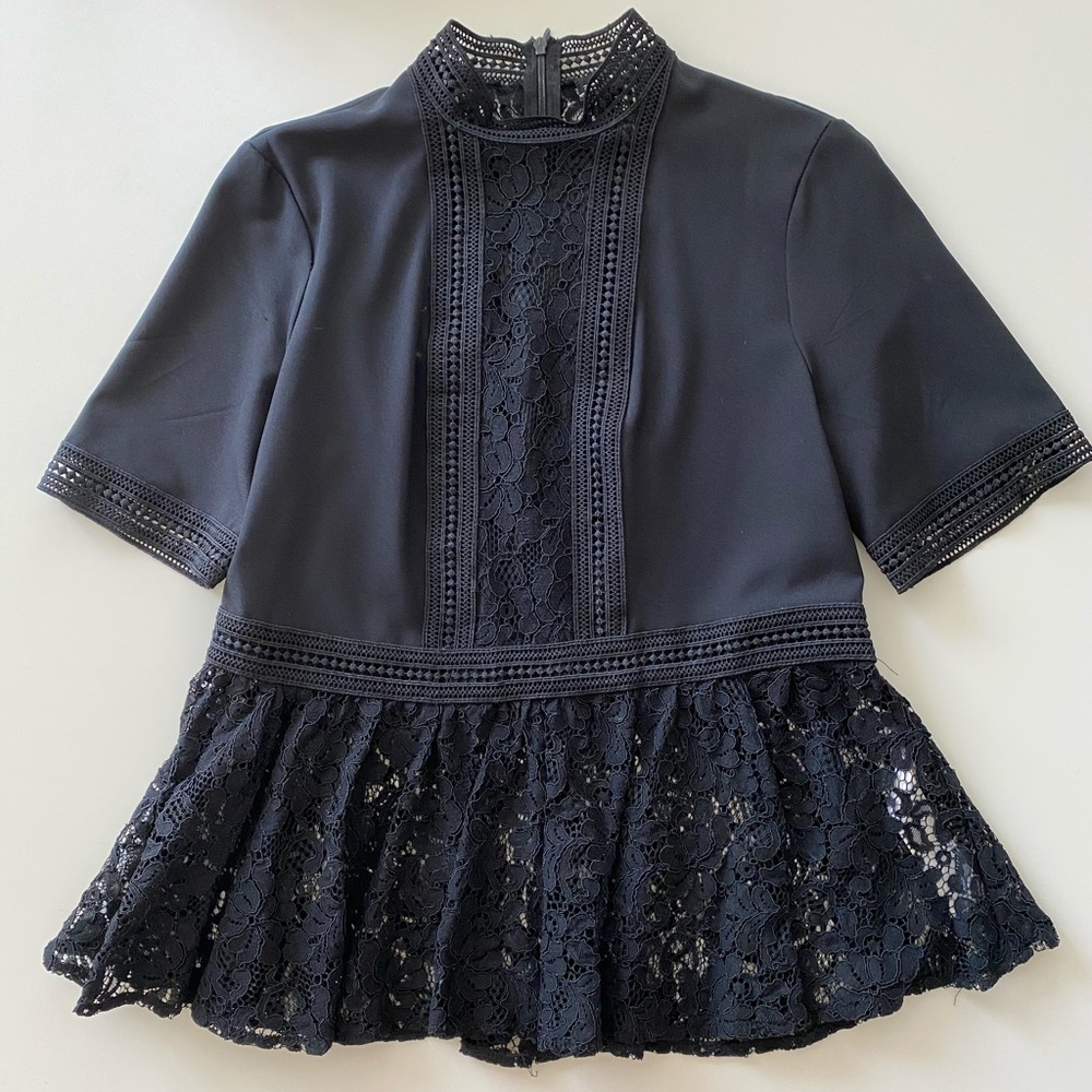 Black lace blouse